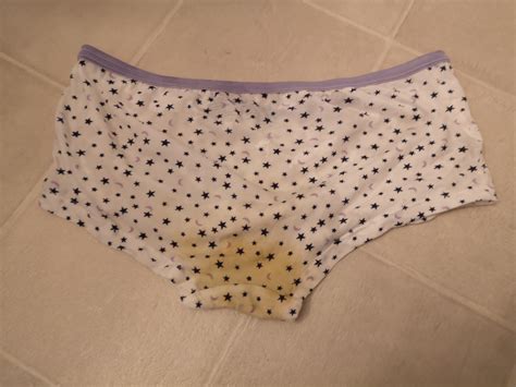 Panties with wet spot - Yes, things usually get much wetter down there when aroused. And that wetness, at least for me, ends up in my underwear. I’m not so sure that it causes actual stains though. I think most of the stains I notice come form periods or just normal discharge. 33. 